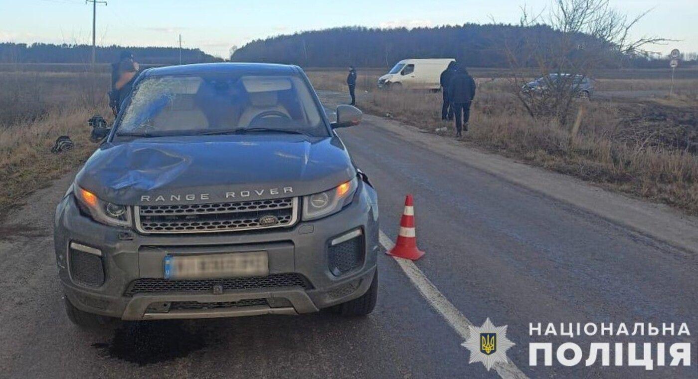 Near Zolochiv, a Range Rover driver fatally struck a 51-year-old cyclist.