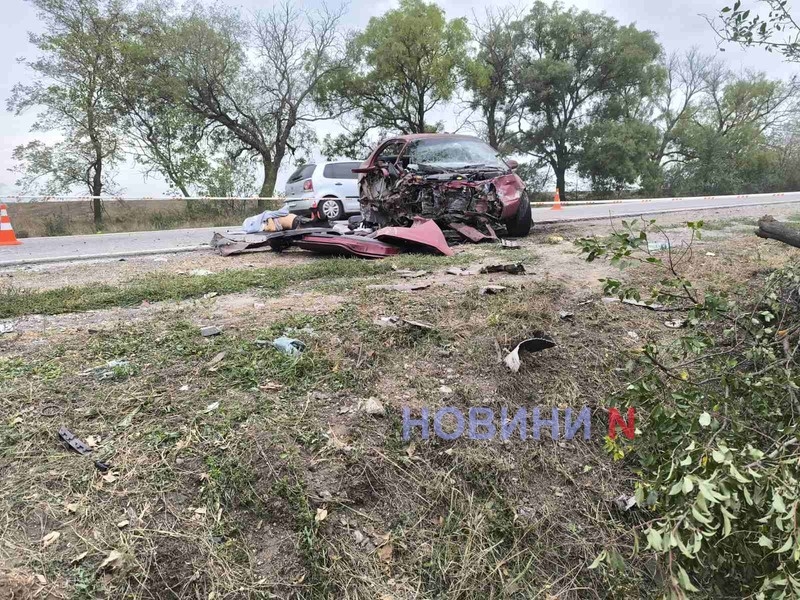 Один погибший, пятеро пострадавших: лобовое ДТП на трассе под Николаевом